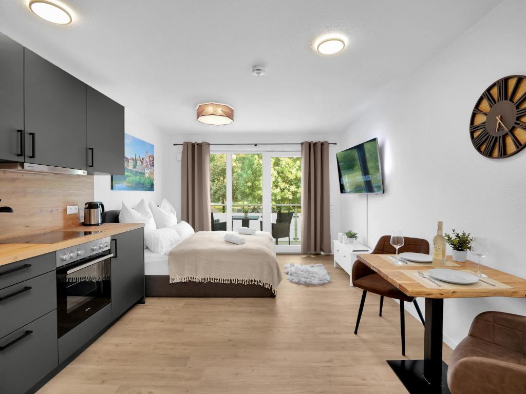 Inhome Studio Apartment - Kueche - Parken - Tv 슈바비슈할 외부 사진