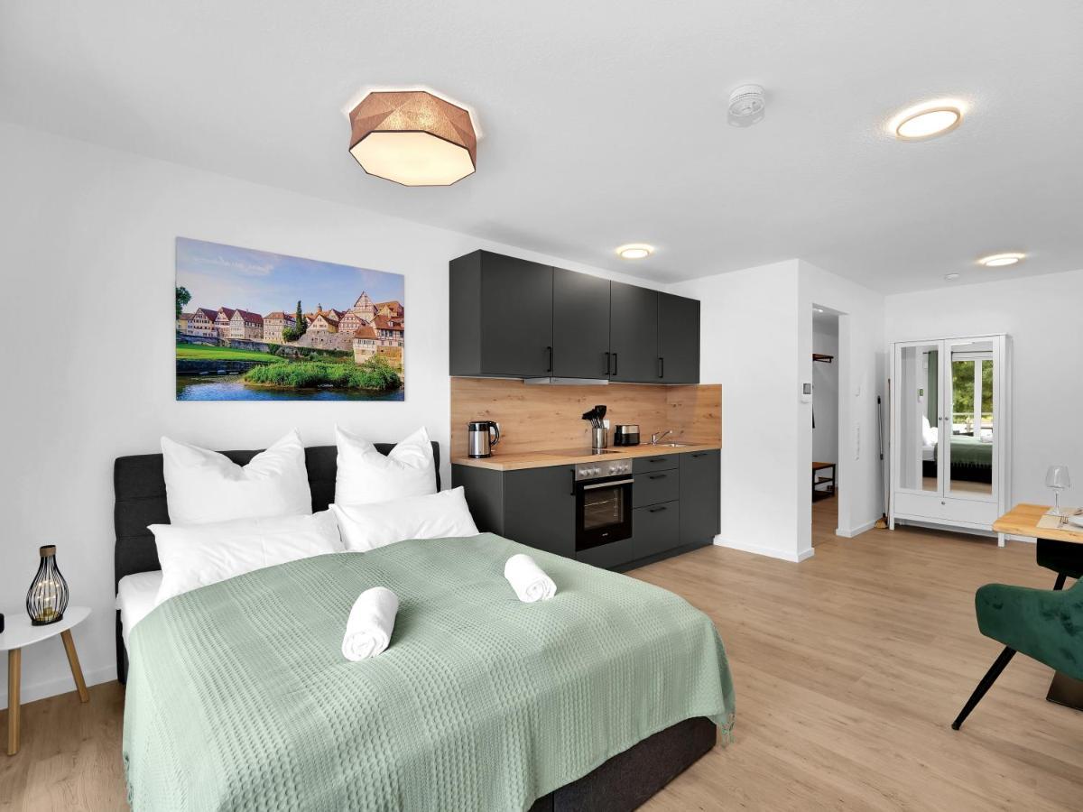 Inhome Studio Apartment - Kueche - Parken - Tv 슈바비슈할 외부 사진